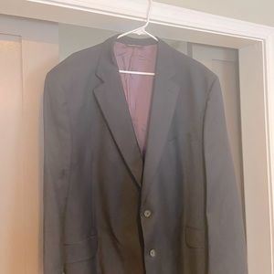 Black suit. Jacket is a 52 & pants are a 47.